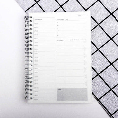 Daily Planner Schedule Work Efficiency Stationery Book Good Find Store